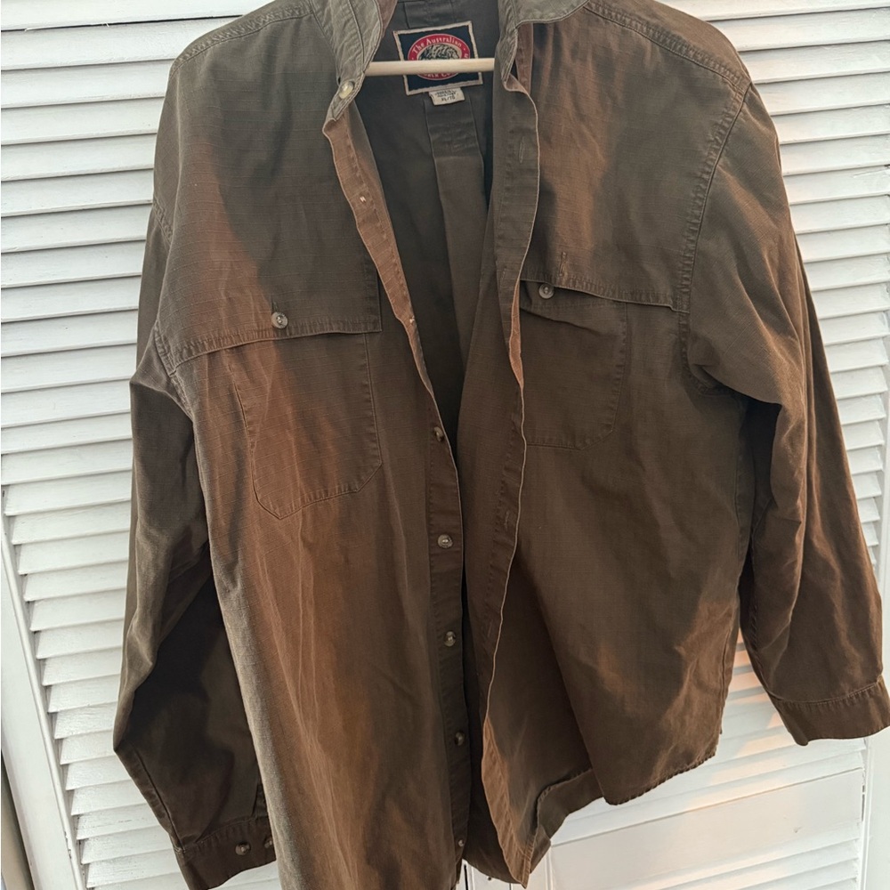 Men's Casual Brown Shirt Jacket